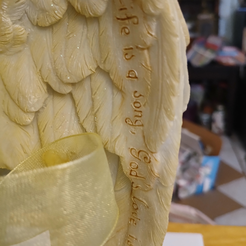 Elegant Angel Figurine with Dove - Picture 2 of 5